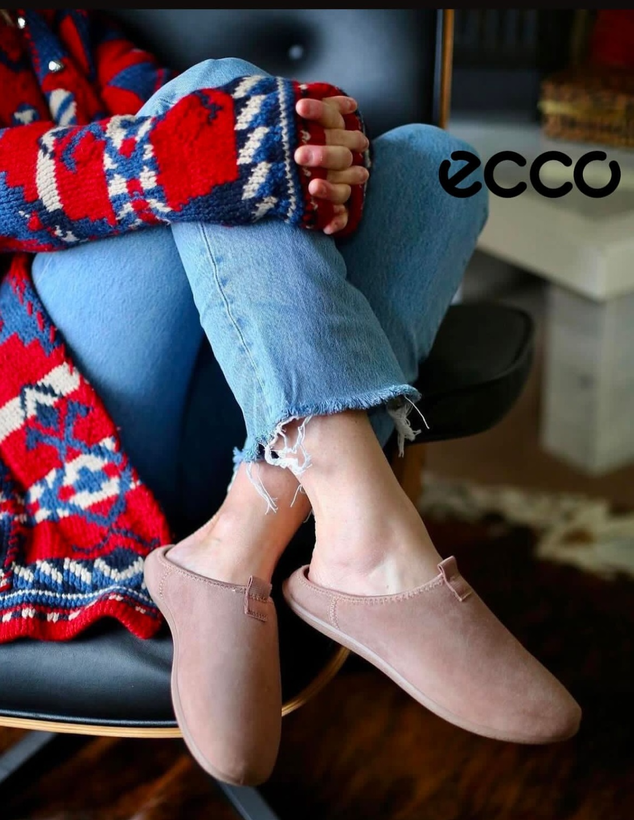 دمپایی وروفرشی زنانه ecco easy w کد 23187302337 داخل خز کف طبی