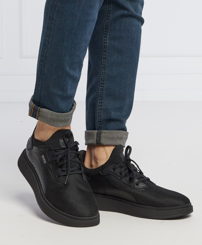 کفش روزمره مردانه Hugo Boss Trainers Canvas Body Logo Side Bulton Runn کذ 50460000