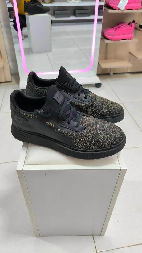 کفش روزمره مردانه Hugo Boss Trainers Canvas Body Logo Side Bulton Runn کذ 50460000